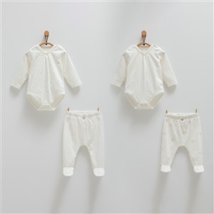 Caramell Mini Lamb Body ve Pantolon 1824 Ekru