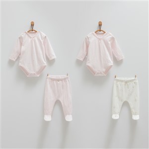 Caramell Mini Lamb Body ve Pantolon 1824 Pembe