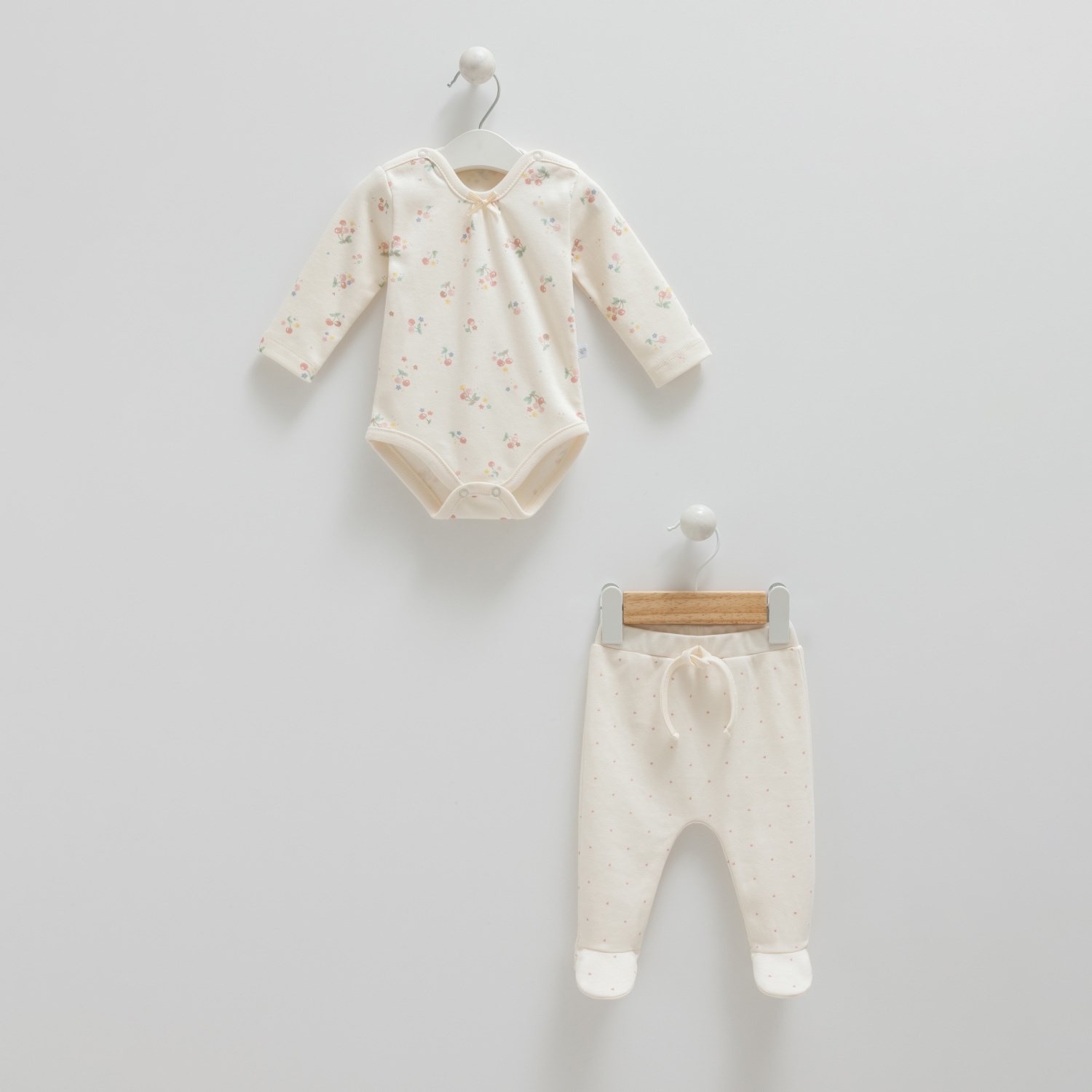 Caramell Cherry Baby Body ve Pantolon 1216 Ekru