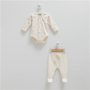 Caramell Cherry Baby Body ve Pantolon 1216 Ekru