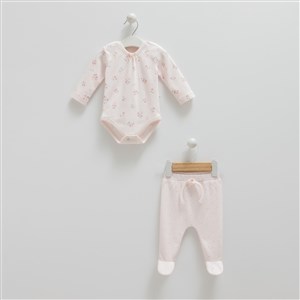 Caramell Cherry Baby Body ve Pantolon 1216 Pembe