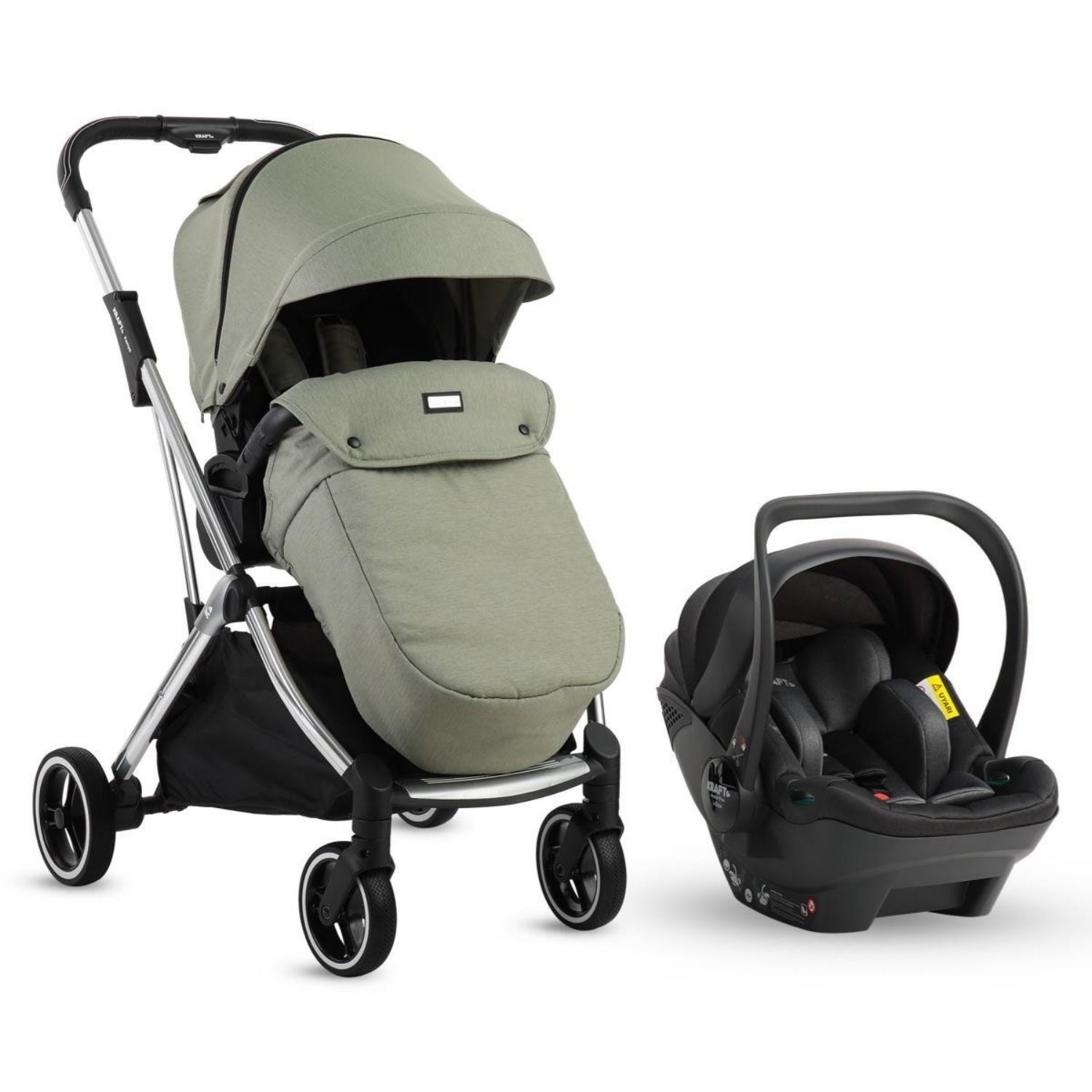 Kraft Kenya I Size Travel Sistem Bebek Arabası Black Green