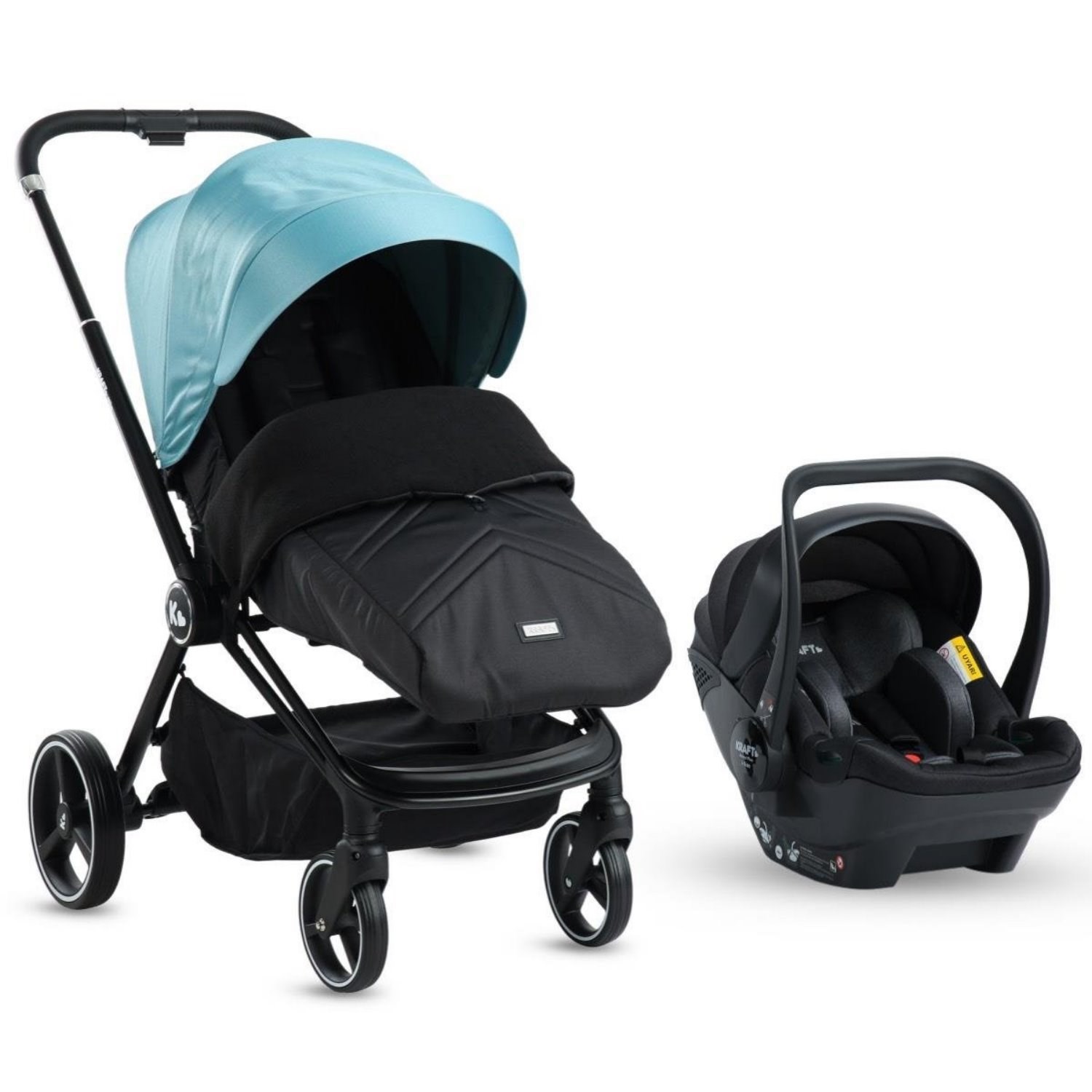 Kraft Mila (Mika) Travel Sistem Bebek Arabası Black Green