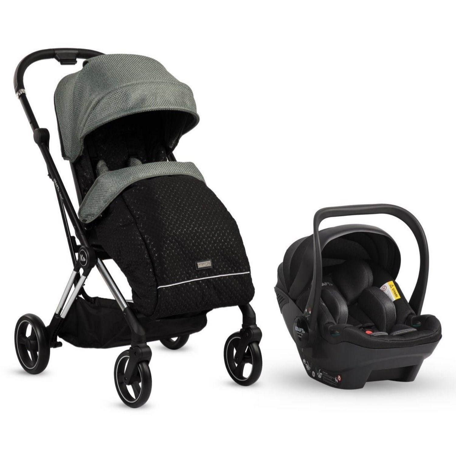 Kraft Tokyo Plus Travel Sistem Bebek Arabası Black Green