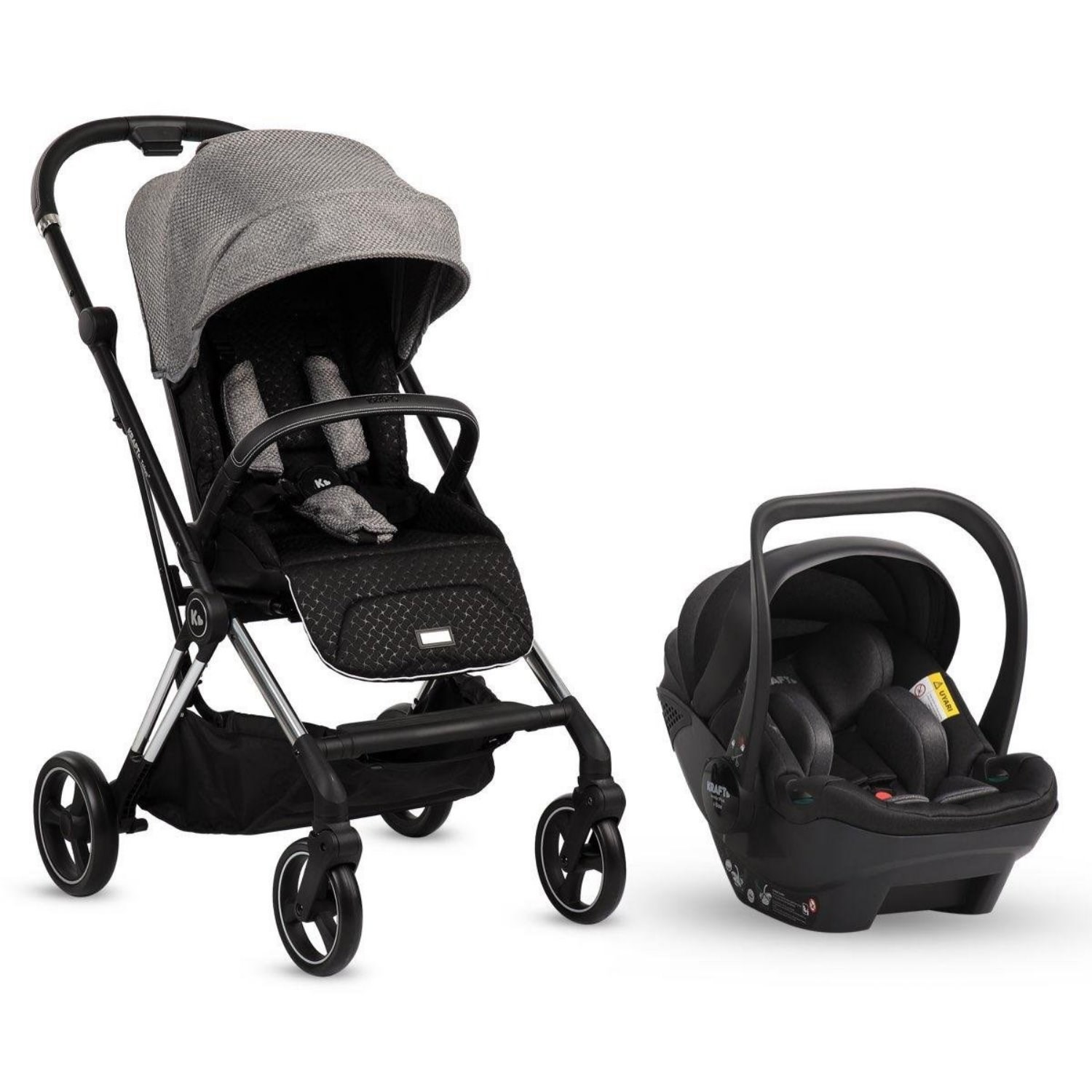 Kraft Tokyo Plus Travel Sistem Bebek Arabası Black-Grey