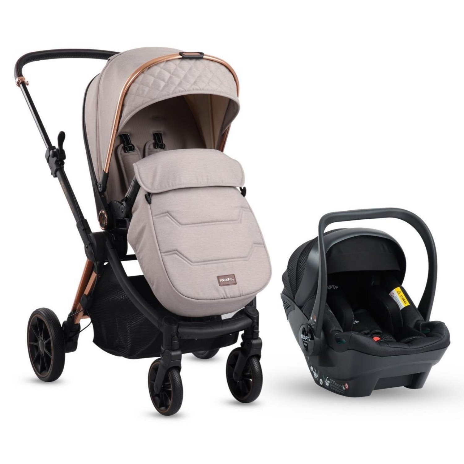 Kraft Napoli PR Travel Sistem Bebek Arabası Beige