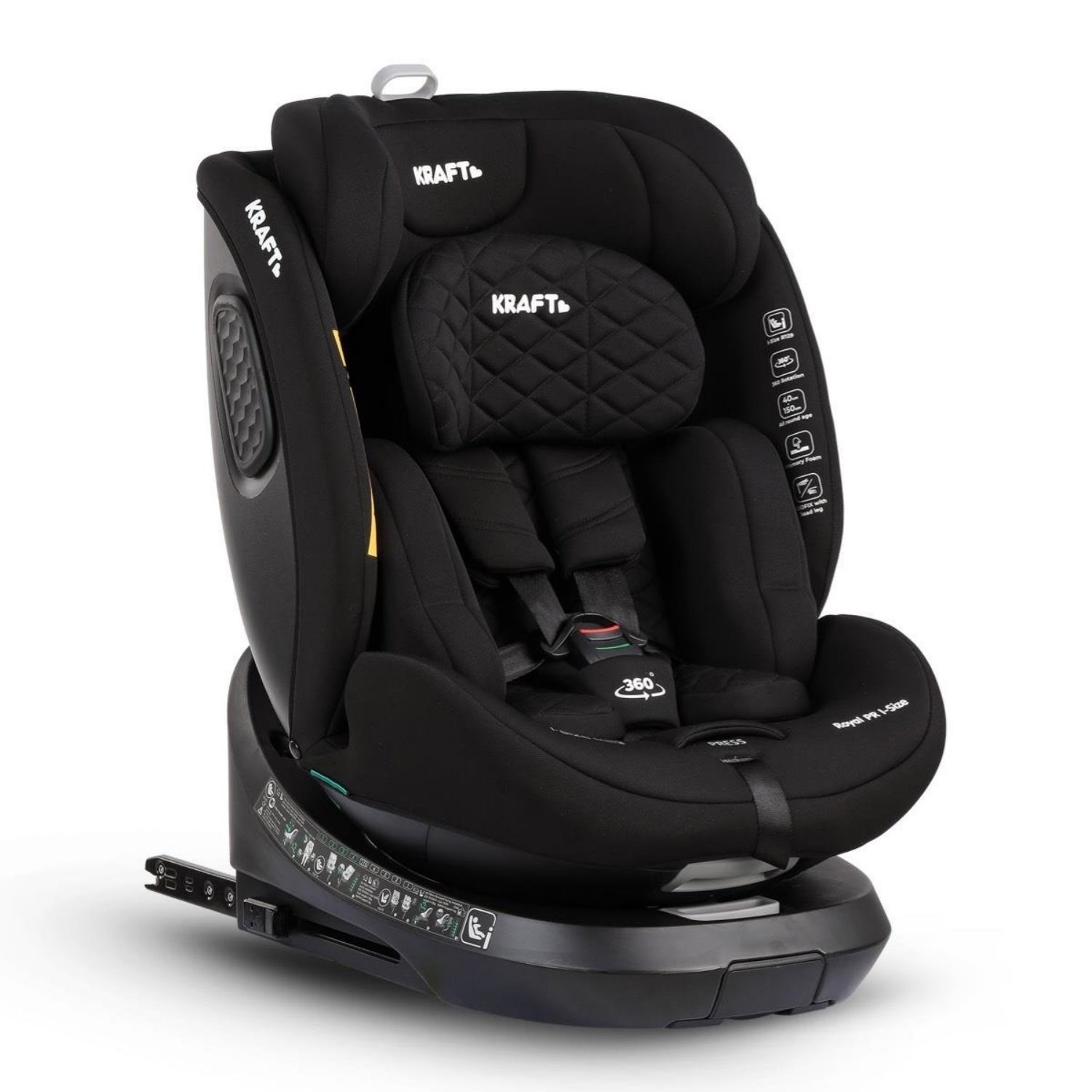 Kraft Royal PR I-Size Oto Koltuğu 40 Cm - 150 Cm Dark Grey