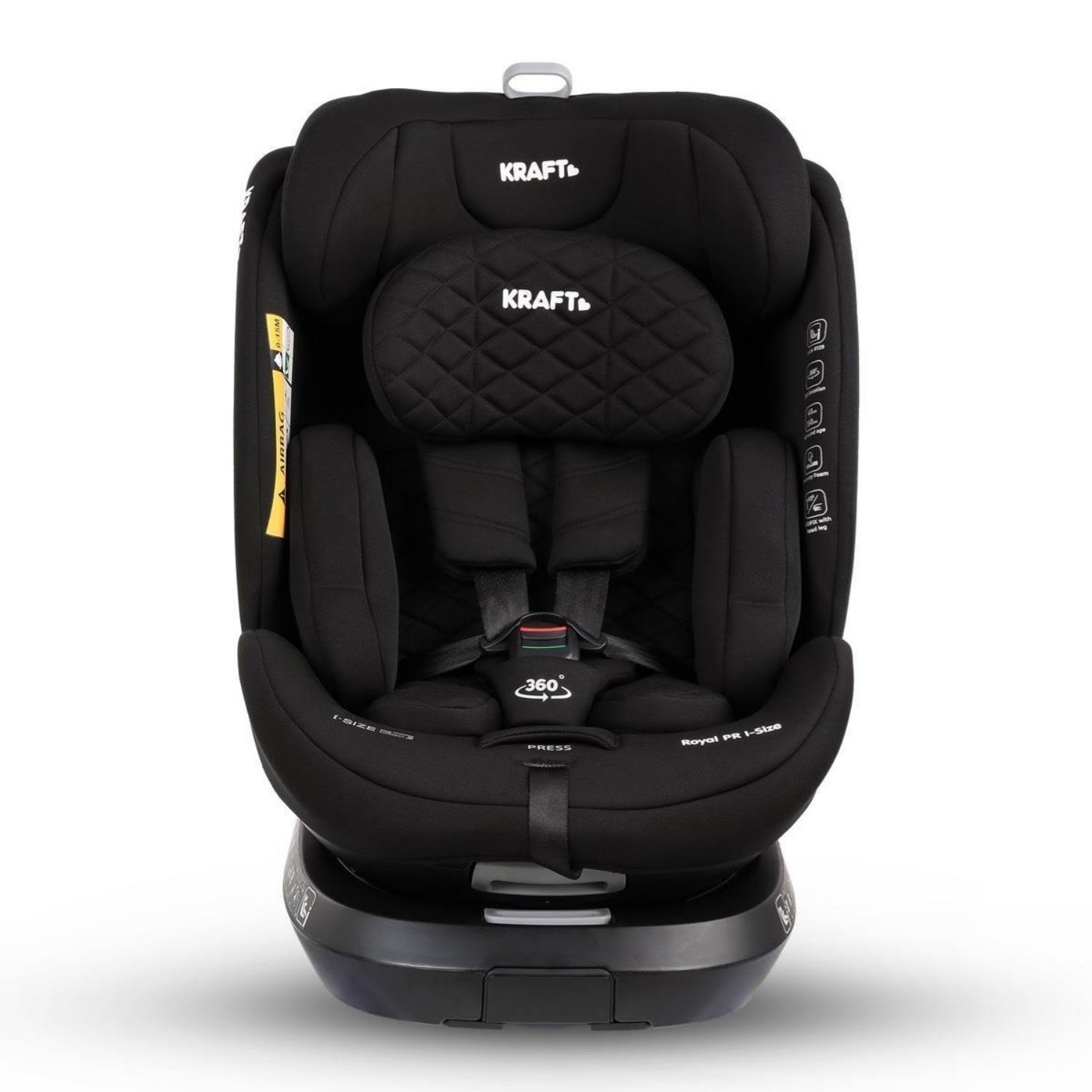 Kraft Royal PR I-Size Oto Koltuğu 40 Cm - 150 Cm Dark Grey