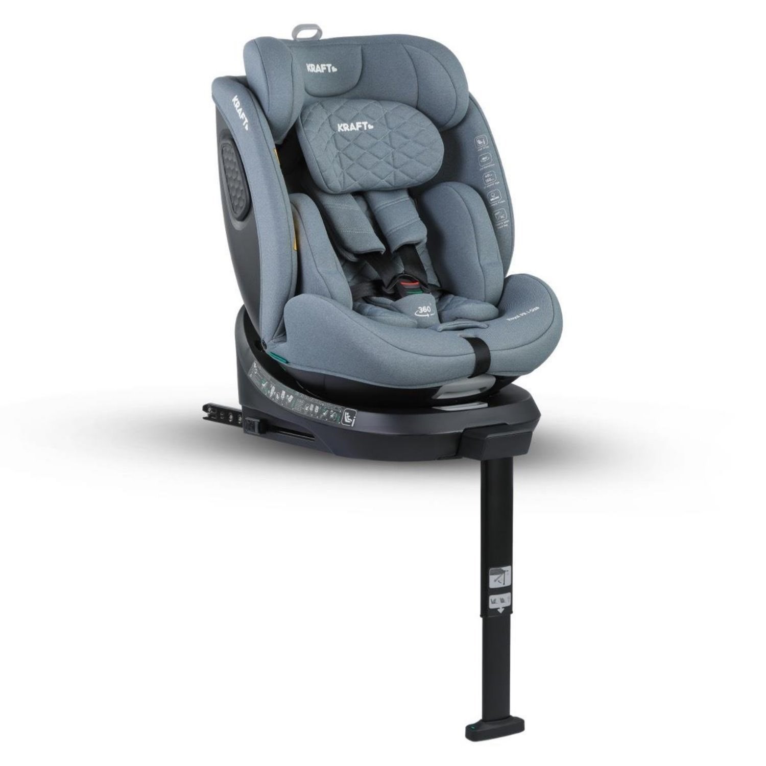 Kraft Royal PR I-Size Oto Koltuğu 40 Cm - 150 Cm Light Grey