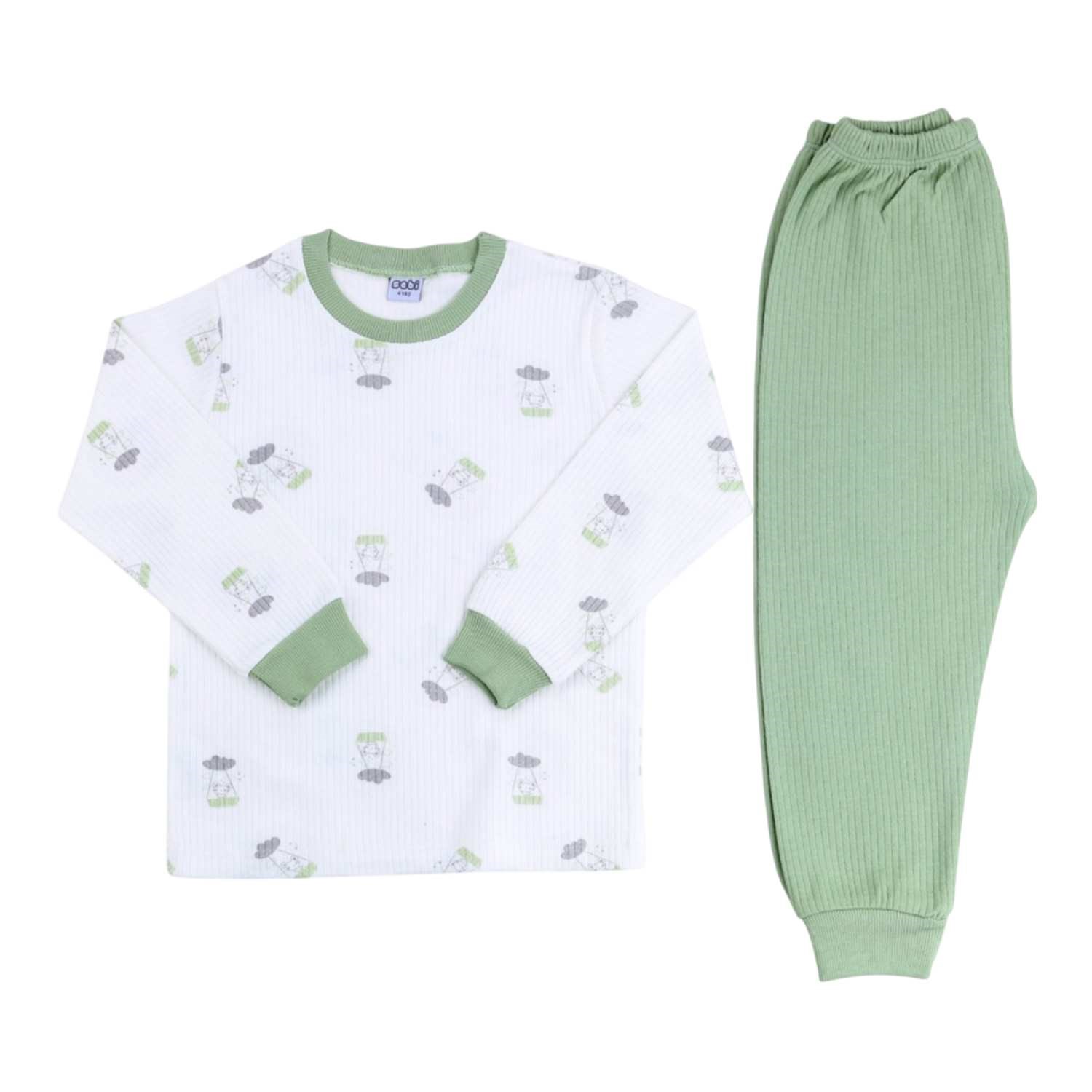 Sebi Bebe Paraşüt Pijama Takım 9159 Yeşil