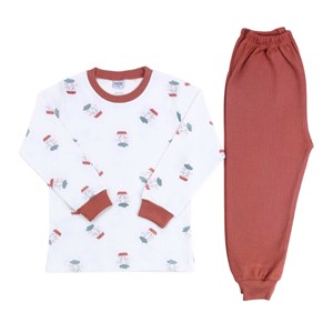 Sebi Bebe Paraşüt Pijama Takım 9159 Kiremit