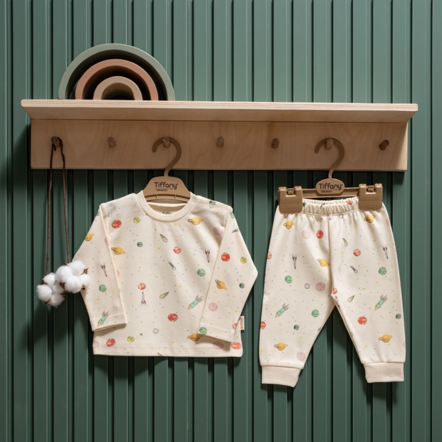 Tiffany Baby Organic Space Theme 2'li Takım 44012 Ekru