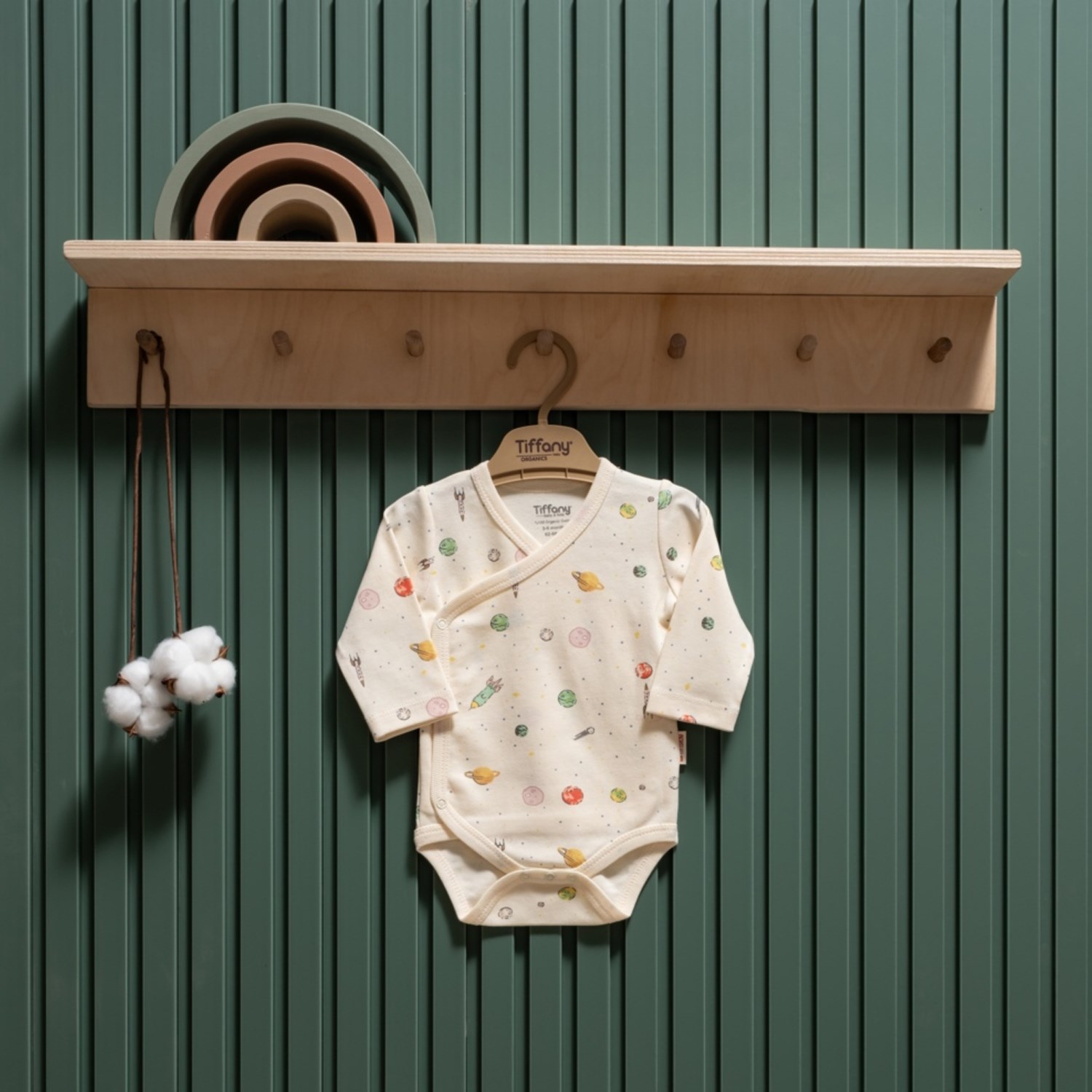 Tiffany Baby Organic Space Theme Kruvaze Body 44022 Ekru