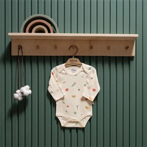 Tiffany Baby Organic Space Theme Uzun Kol Body 44011 Ekru