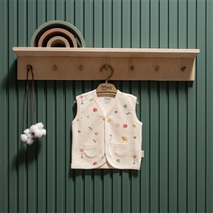 Tiffany Baby Organic Space Theme Yelek 44005 Ekru