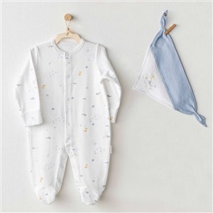 Andywawa Happy Place Bebek Tulum Takım AC25607 Beyaz