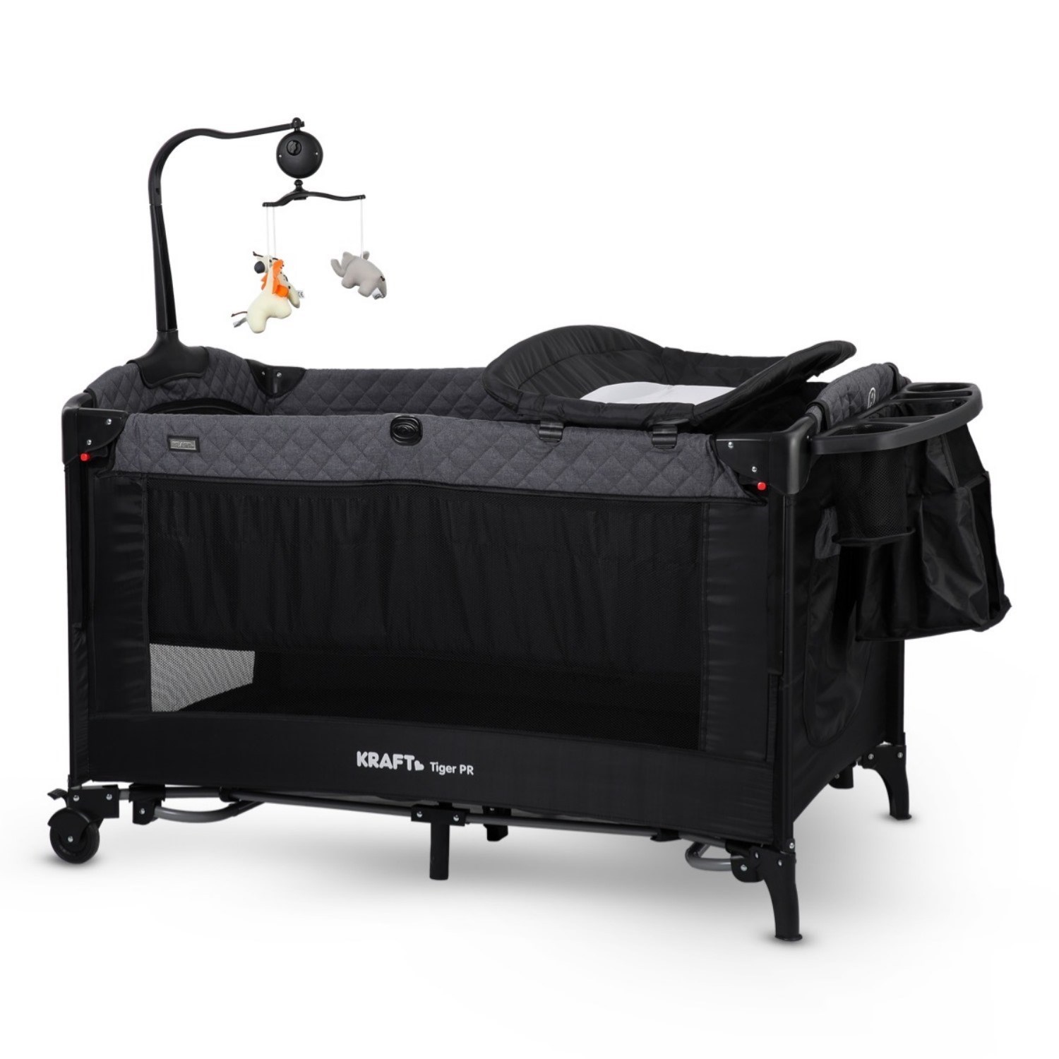 Kraft Tiger PR Anne Yanı Oyun Parkı 70x120 Cm Dark Grey