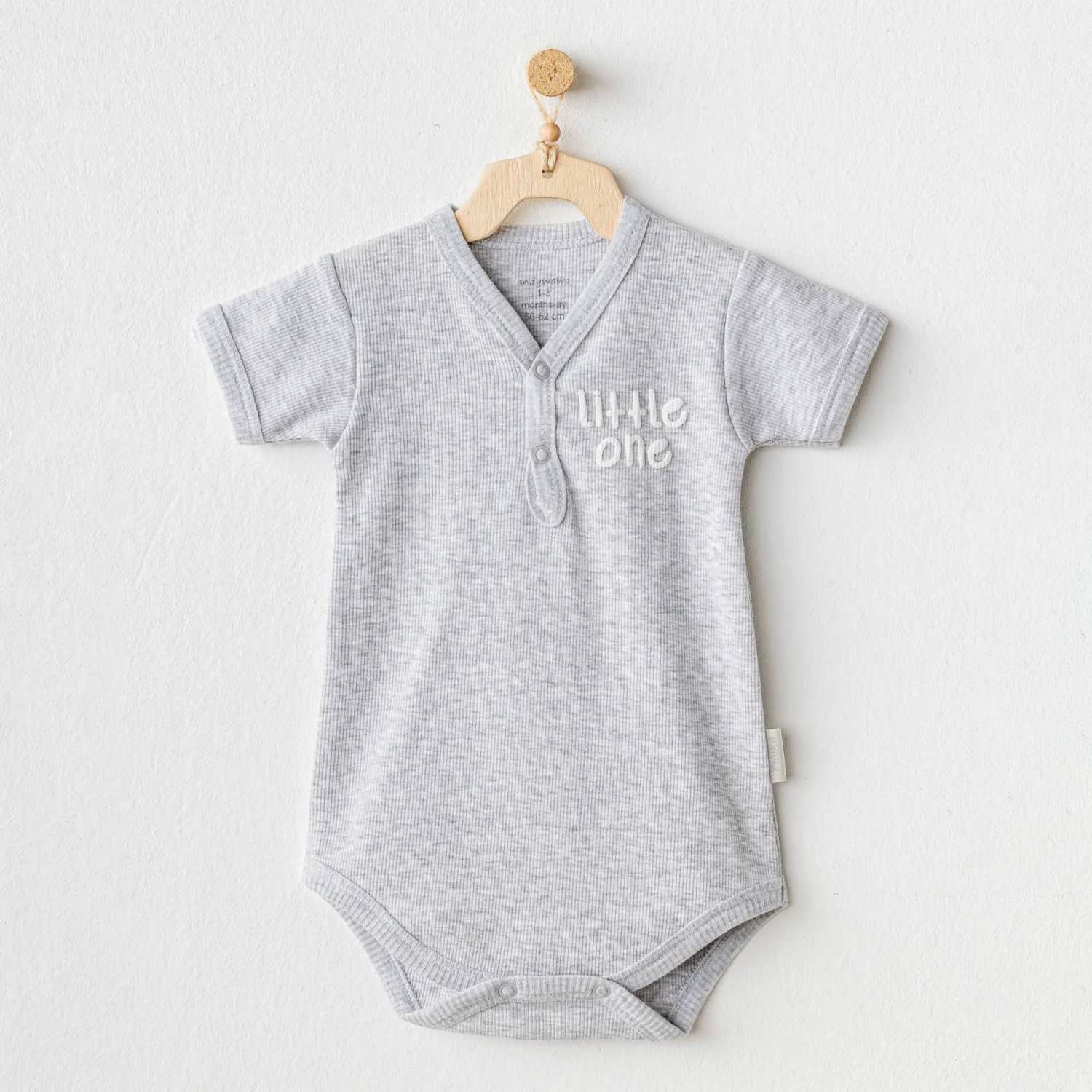 Andywawa Basic Bebek Body AC25896 Gri-Melanj