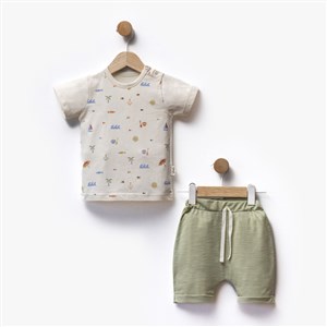 Flexi İkili Bebek Takım 216388 Krem-Yeşil