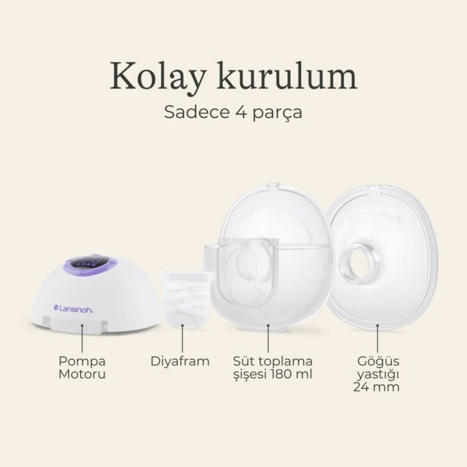 Lansinoh Giyilebilir Çiftli Göğüs Pompası 