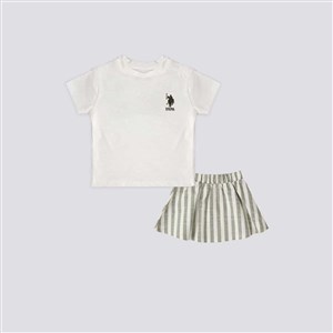 U.S. Polo Assn 2'li Bebek Takım USB2003 Krem