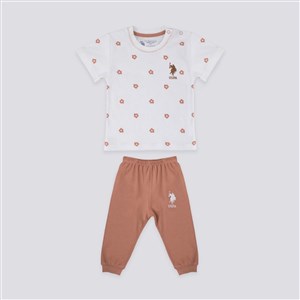 U.S. Polo Assn 2'li Bebek Takım USB1218 Krem