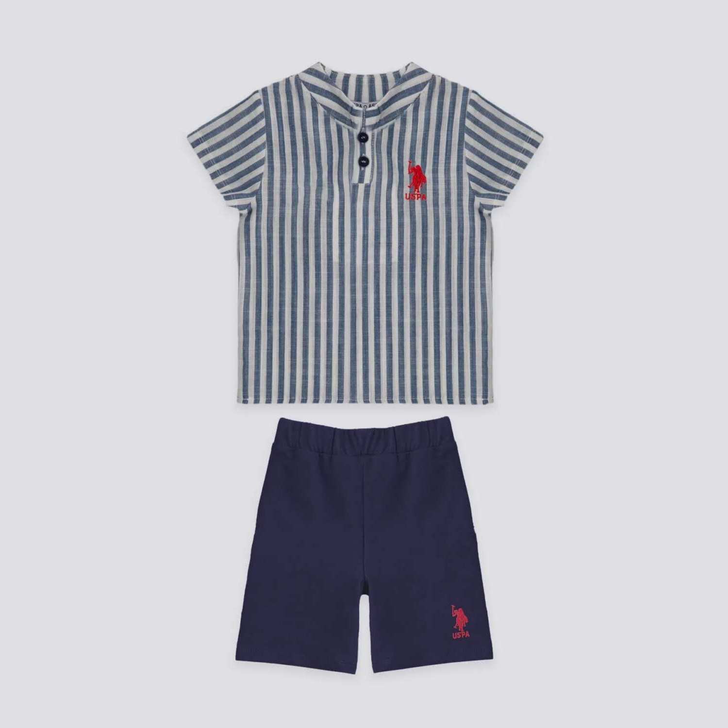 U.S. Polo Assn 2'li Bebek Takım USB1163 Mavi