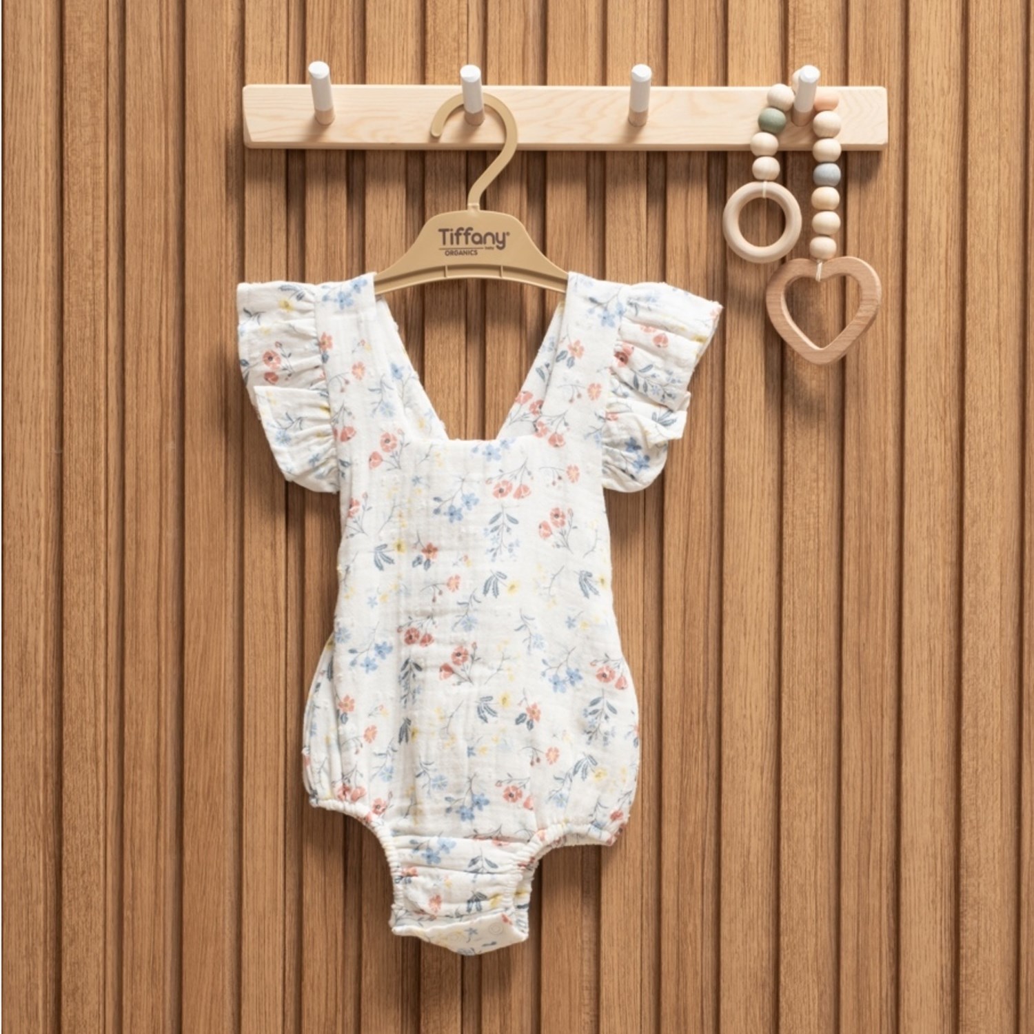 Tiffany Baby Müslin Sweet Theme Fırfırlı Body 60028 Ekru