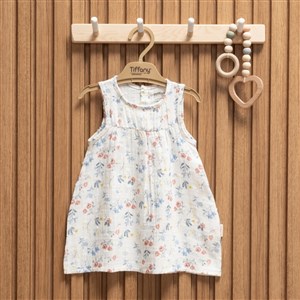 Tiffany Baby Müslin Sweet Theme Atlet Elbise 60086 Ekru