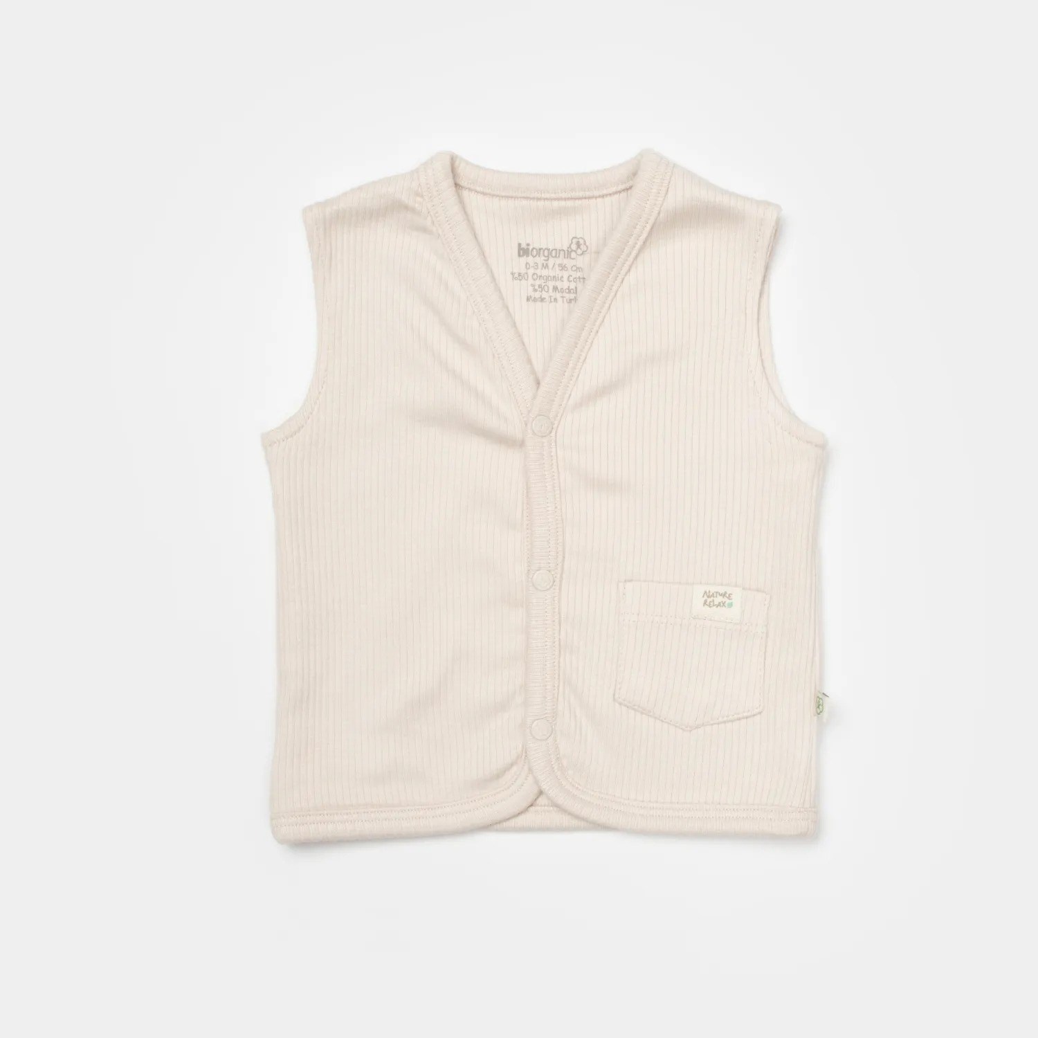 Biorganic Modal Nature Bebek Yelek 61501 Bej