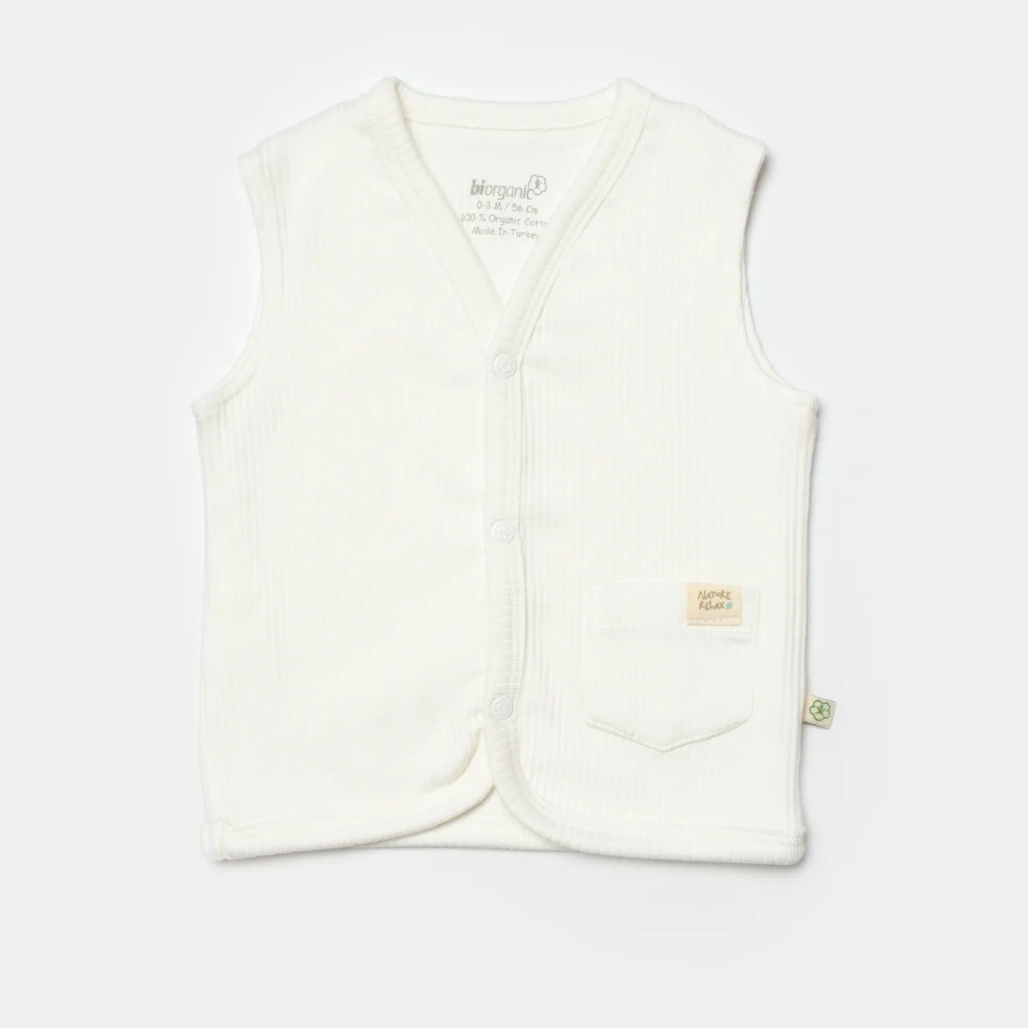 Biorganic Modal Nature Bebek Yelek 61501 Ekru