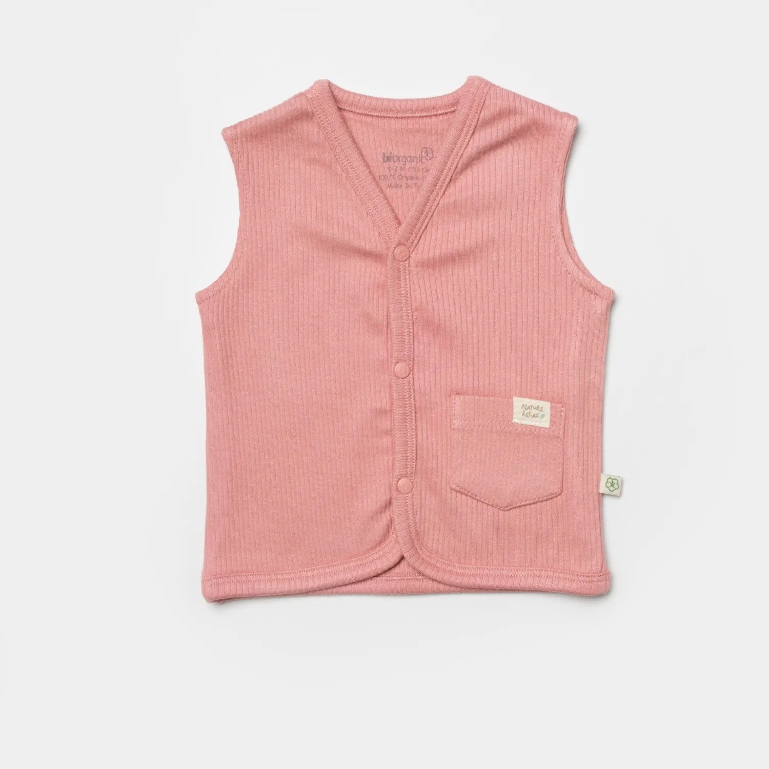 Biorganic Modal Nature Bebek Yelek 61501 Mercan