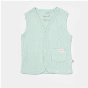 Biorganic Waffle Smile Bebek Yelek 61502 Mint