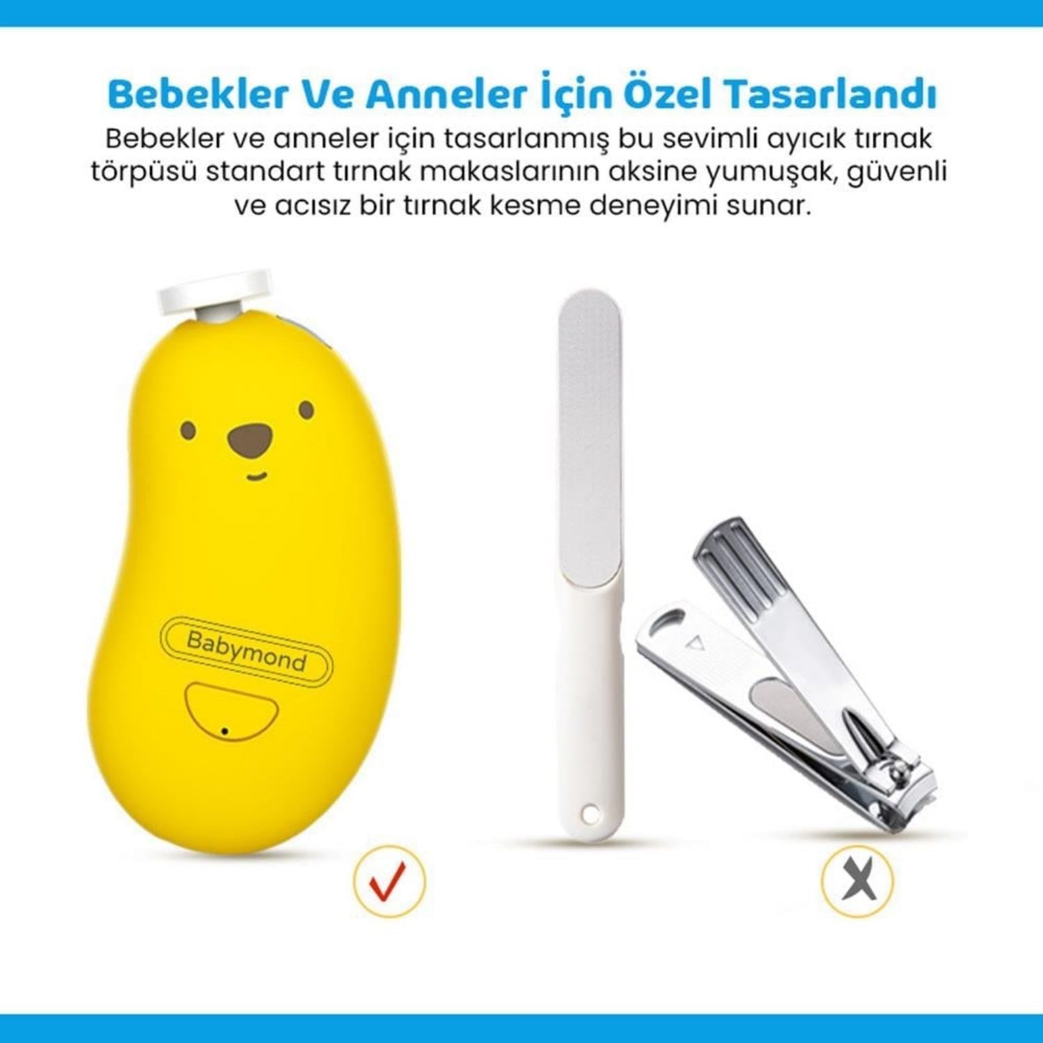 Babymond Elektrikli Bebek ve Anne Tırnak Törpüsü 103 Sarı