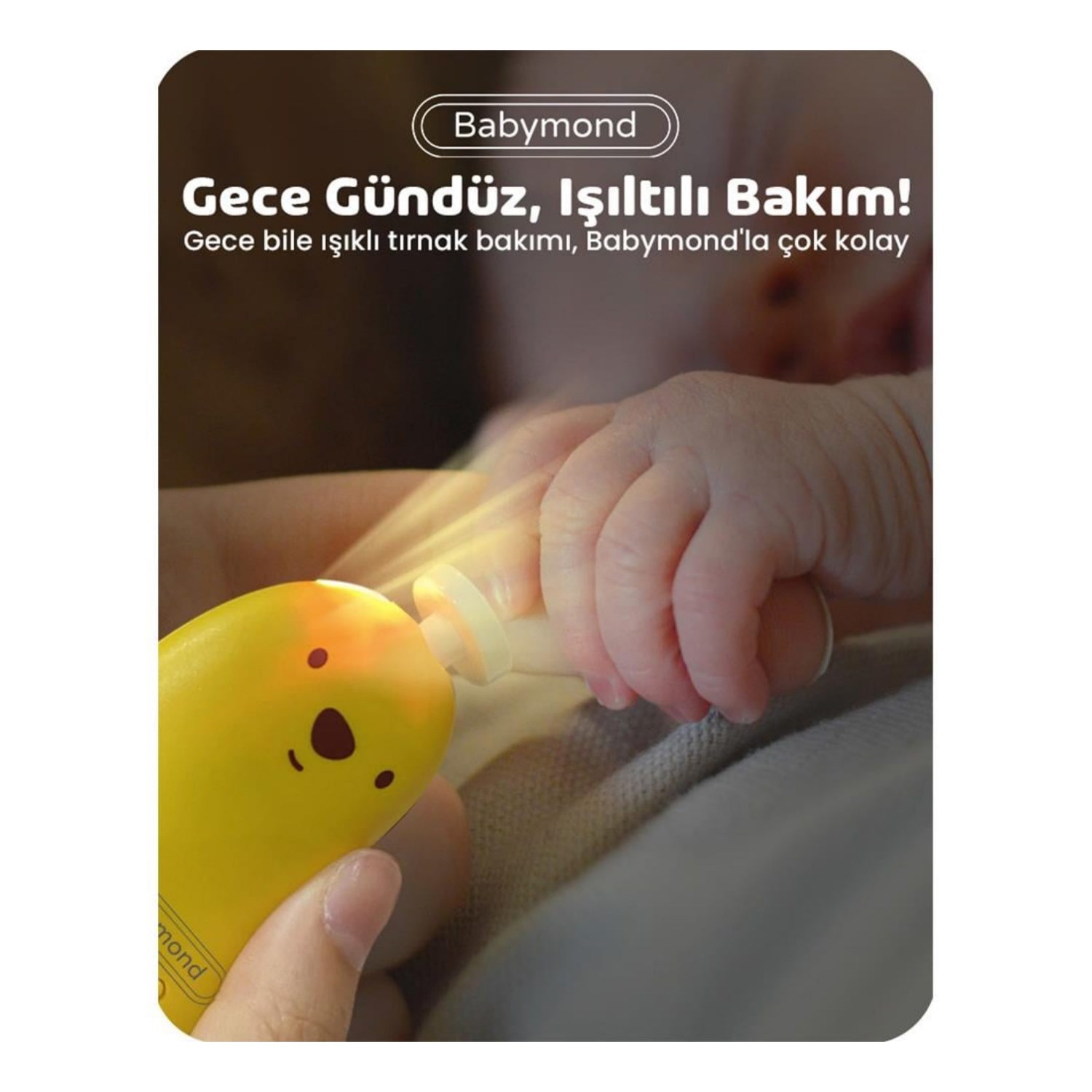 Babymond Elektrikli Bebek ve Anne Tırnak Törpüsü 103 Sarı