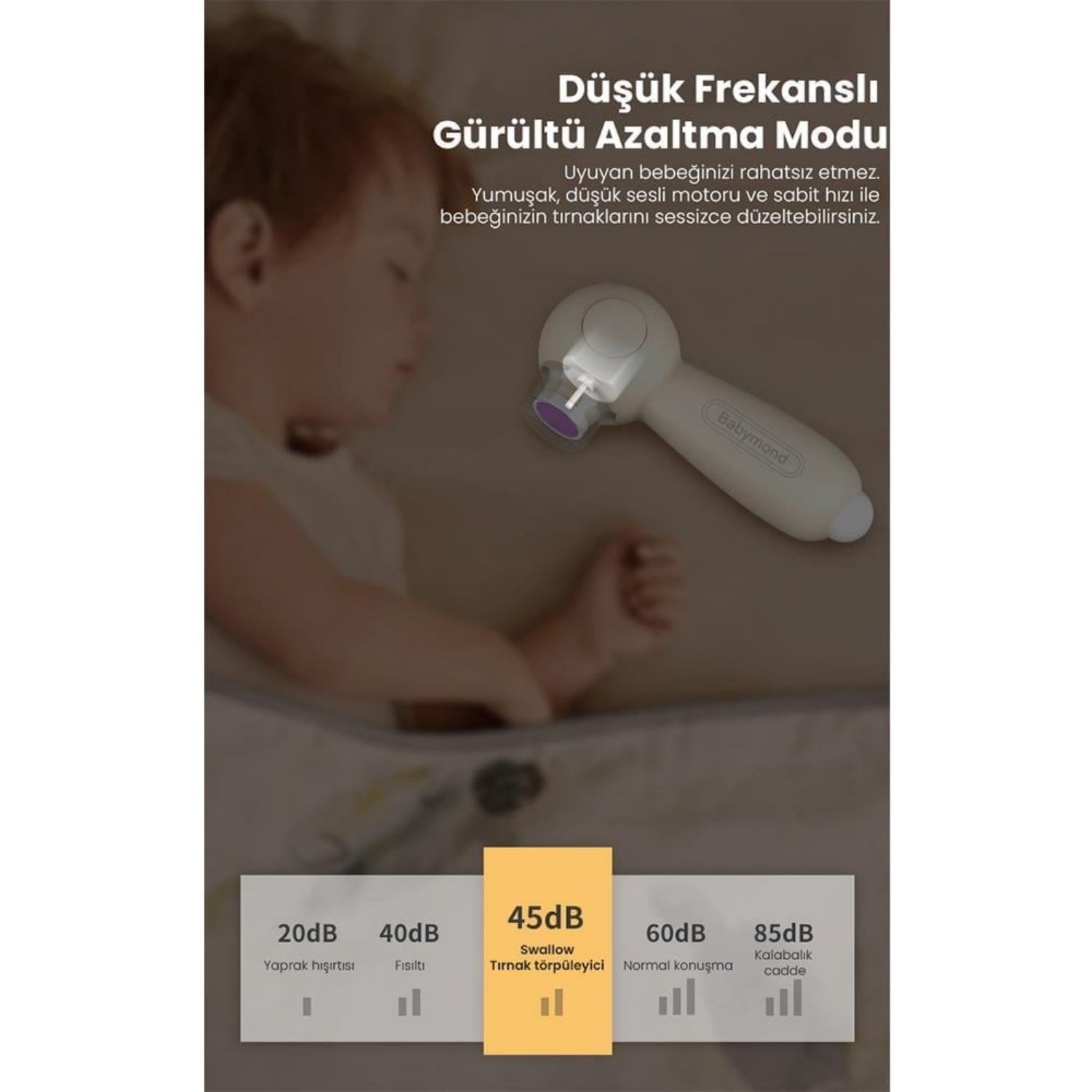 Babymond Elektrikli Bebek ve Anne Tırnak Törpüsü 107 Bej