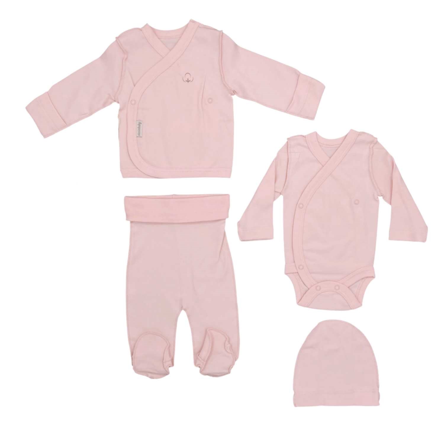 Ciccim Baby Prematüre 4'lü Bebek Zıbın Seti 4948 Pembe