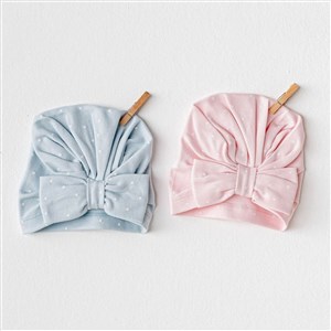 Andywawa Bunny Bear Bebek Şapka AC25648 Mavi-Pembe