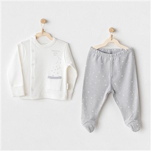 Andywawa Mommy's Little Star 2'li Zıbın Seti AC25704 Gri