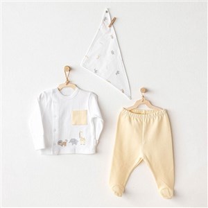 Andywawa Little King 3'lü Zıbın Seti AC25807 Sarı
