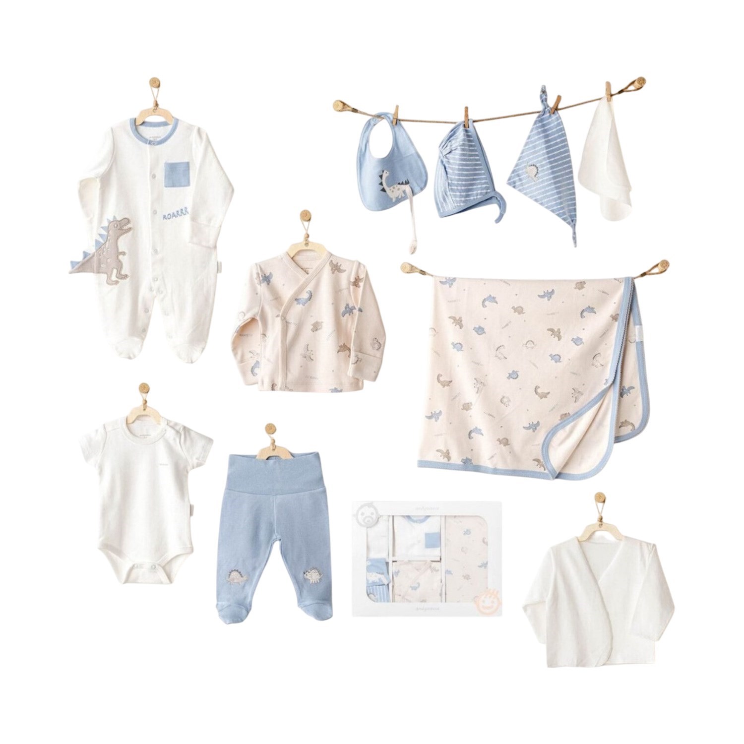 Andywawa Dino 10'lu Hastane Çıkış Seti AC25911 Bej