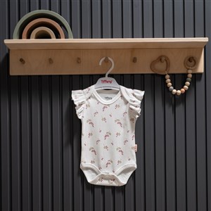 Tiffany Baby Purple Grape Theme Atlet Fırfırlı Body 47009 Ekru