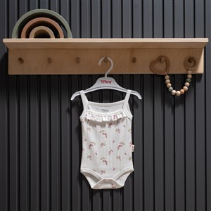 Tiffany Baby Purple Grape Theme İp Askılı Body 47021 Ekru
