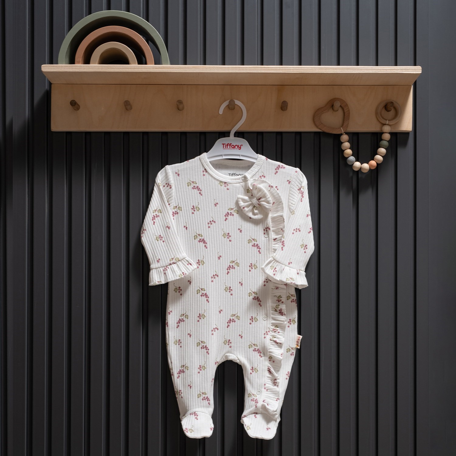 Tiffany Baby Purple Grape Theme Patikli Tulum 47033 Ekru