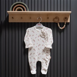 Tiffany Baby Purple Grape Theme Patikli Tulum 47033 Ekru