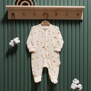 Tiffany Baby Organic Space Theme Fermuarlı Tulum 44040 Ekru