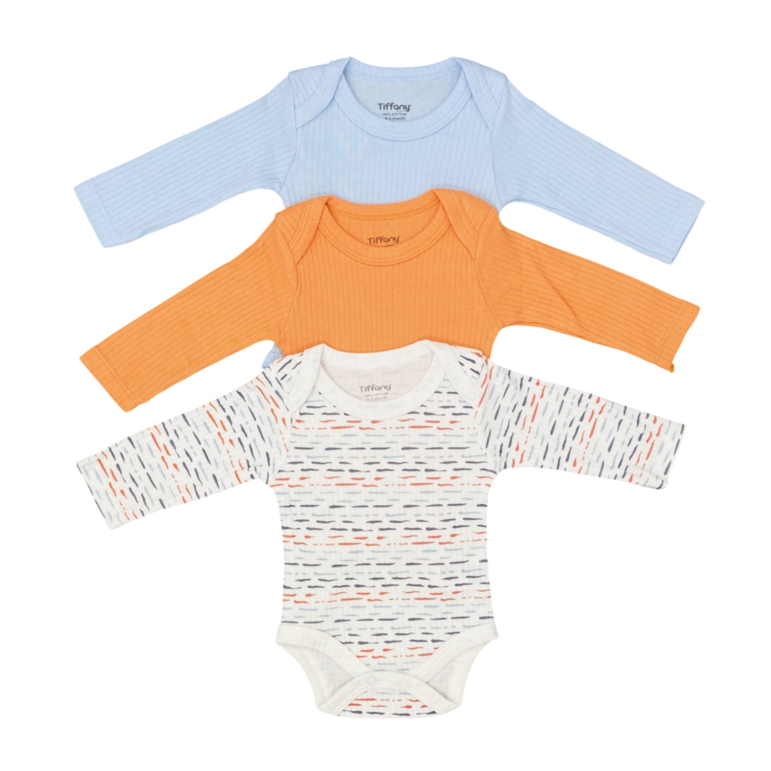 Tiffany Baby Striped Theme 3'lü Uzun Kol Body 53011 Çok Renkli