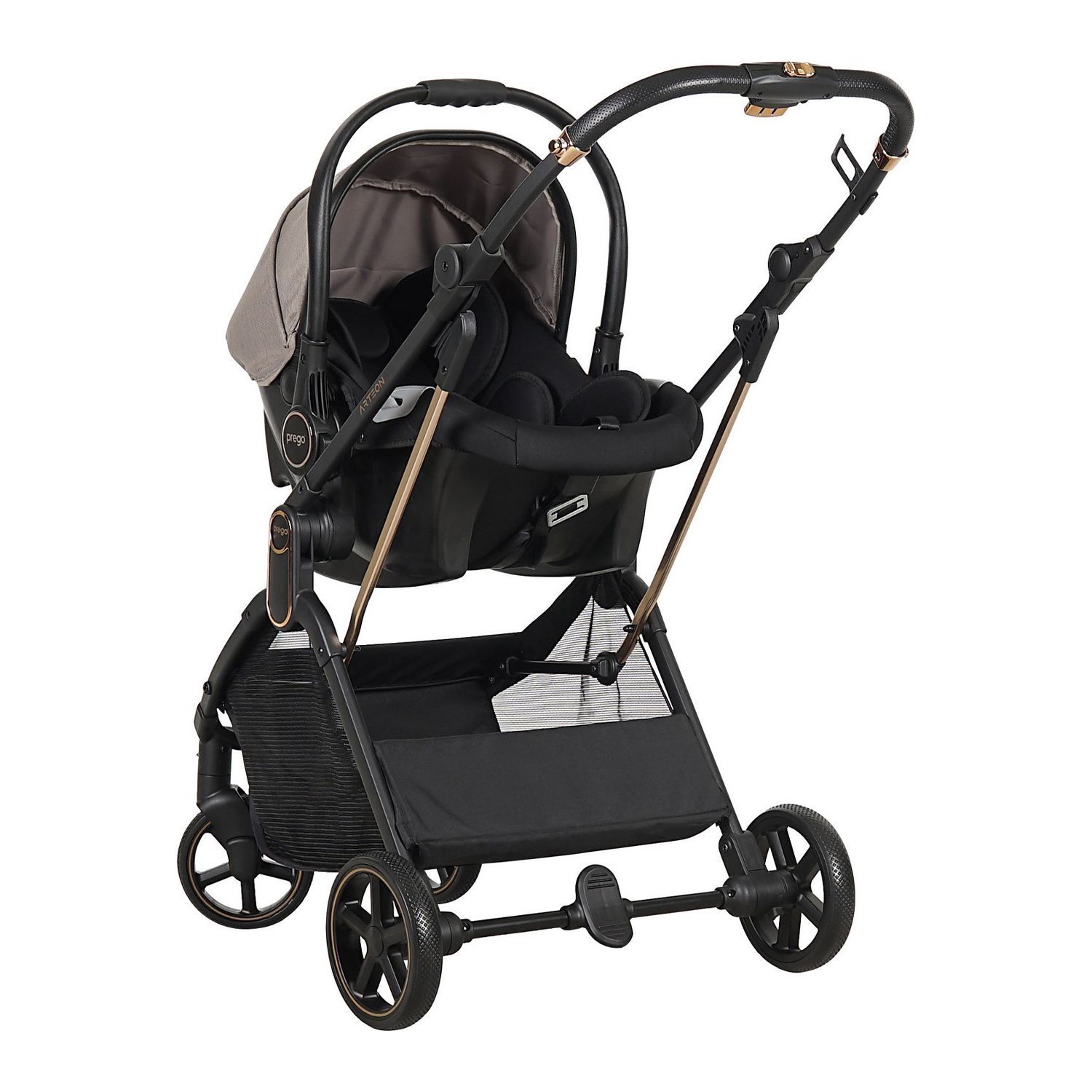 Prego Arteon Seyahat Sistem Bebek Arabası 2244 Otomatik Katlanan Bej