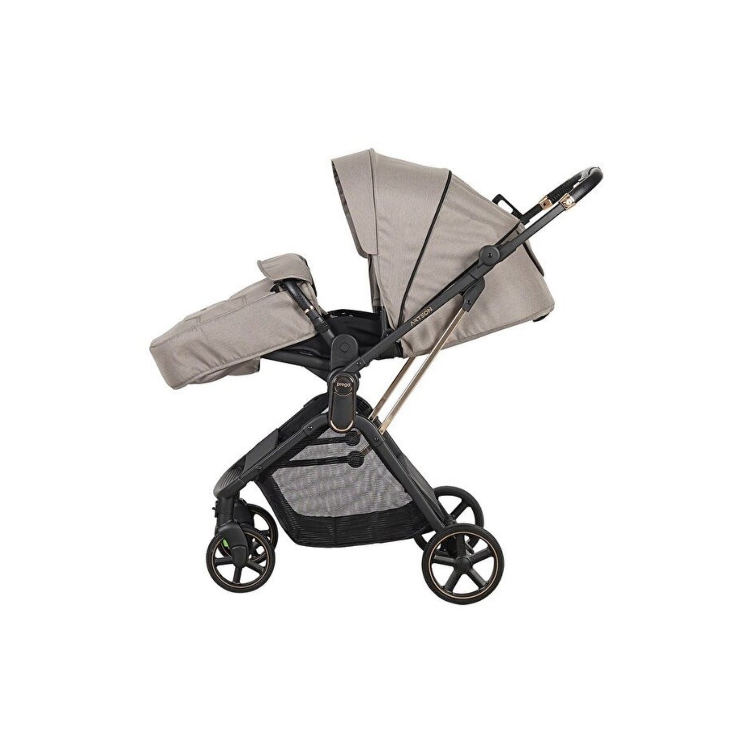 Prego Arteon Seyahat Sistem Bebek Arabası 2244 Otomatik Katlanan Bej