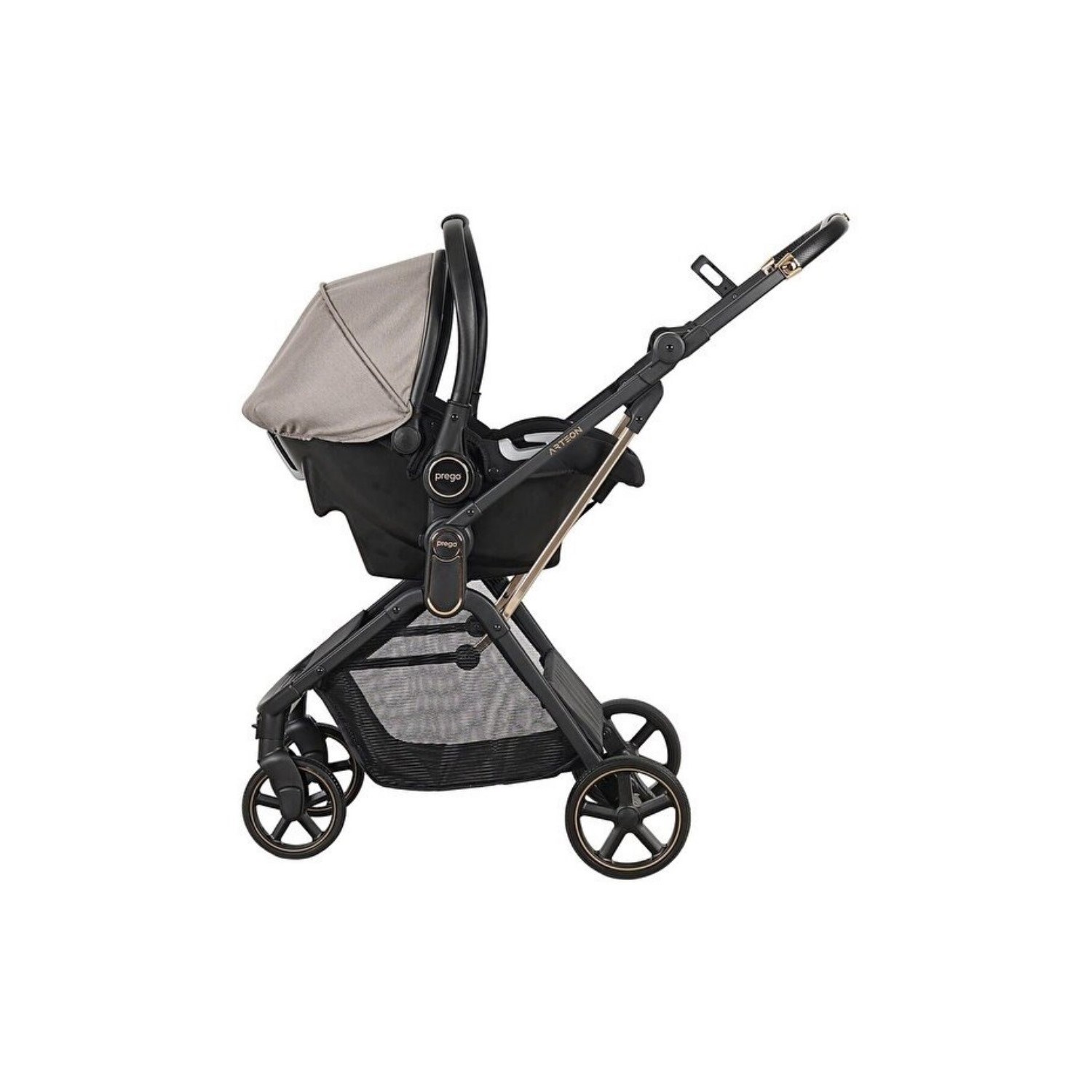 Prego Arteon Seyahat Sistem Bebek Arabası 2244 Otomatik Katlanan Bej